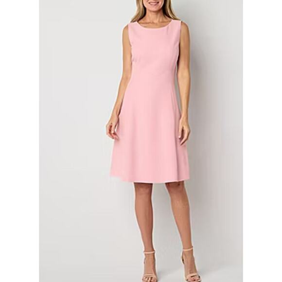 Black Label by Evan Picone Dresses & Skirts - Black Label by Evan-Picone Womens Sleeveless Fit + Flare Dress Size 8